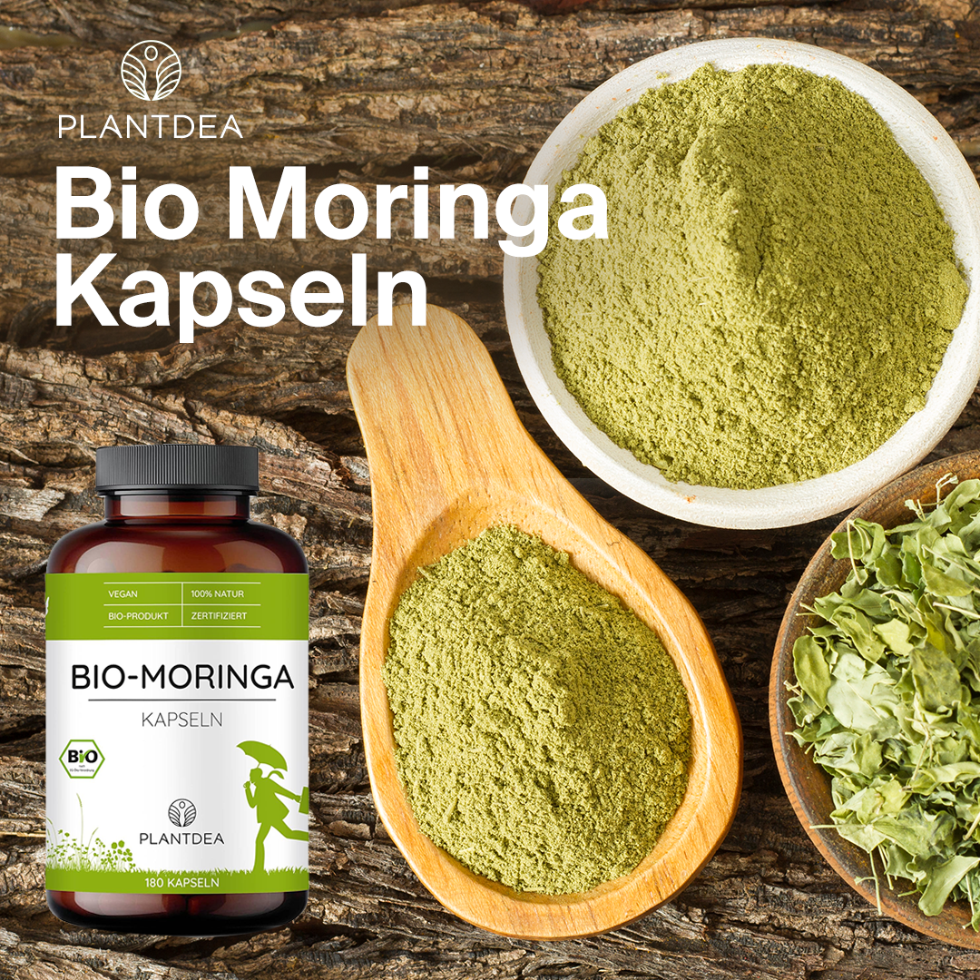 Bio Moringa Kapseln – 3000 mg Tagesdosis | Laborgeprüft | 100 % Natur