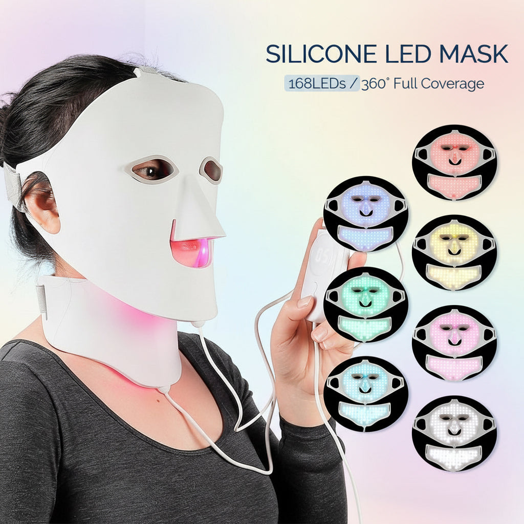 LumiSilk™ Flexible LED Glow Maske | 7 Farben Lichttherapie