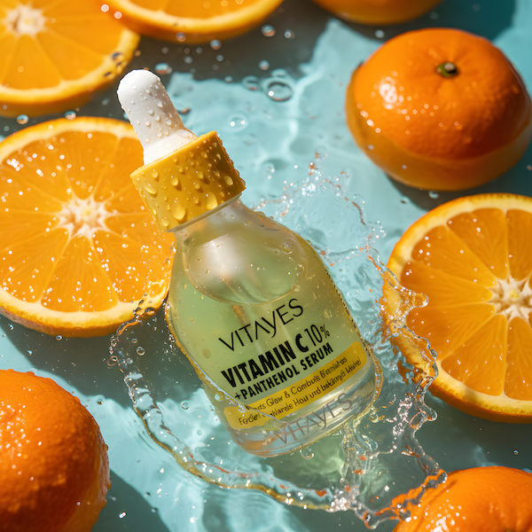 Vitamin C 10% + Panthenol Serum. Hautflecken-Reduktion & Sofortiger Glow 30 ml