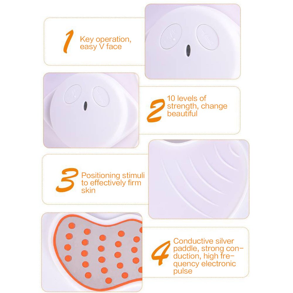 Vivazone® EMS Face Lifting & Jawline Trainer | V-Lifting Massagegerät mit Gelpads für straffere Gesichtskonturen