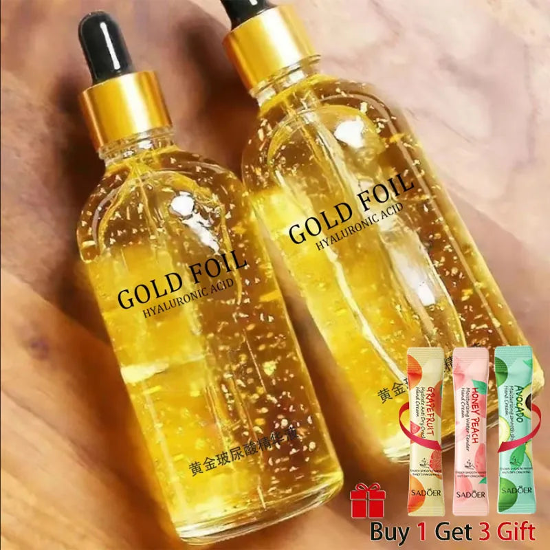 Vivazone® 24K Gold Glow | Hyaluron & Niacinamid Feuchtigkeits Serum (100 ml)