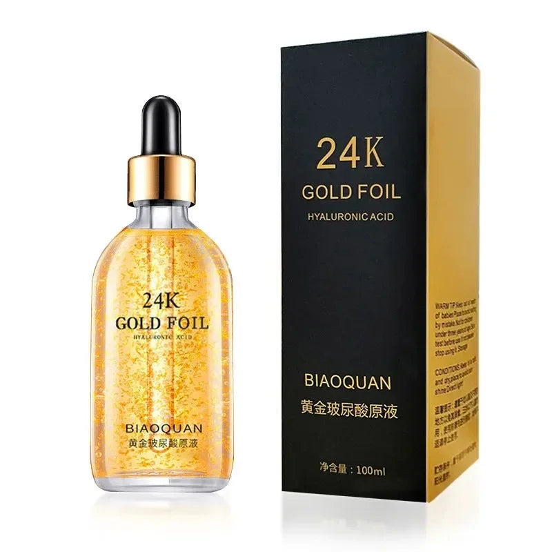 Vivazone® 24K Gold Glow | Hyaluron & Niacinamid Feuchtigkeits Serum (100 ml)