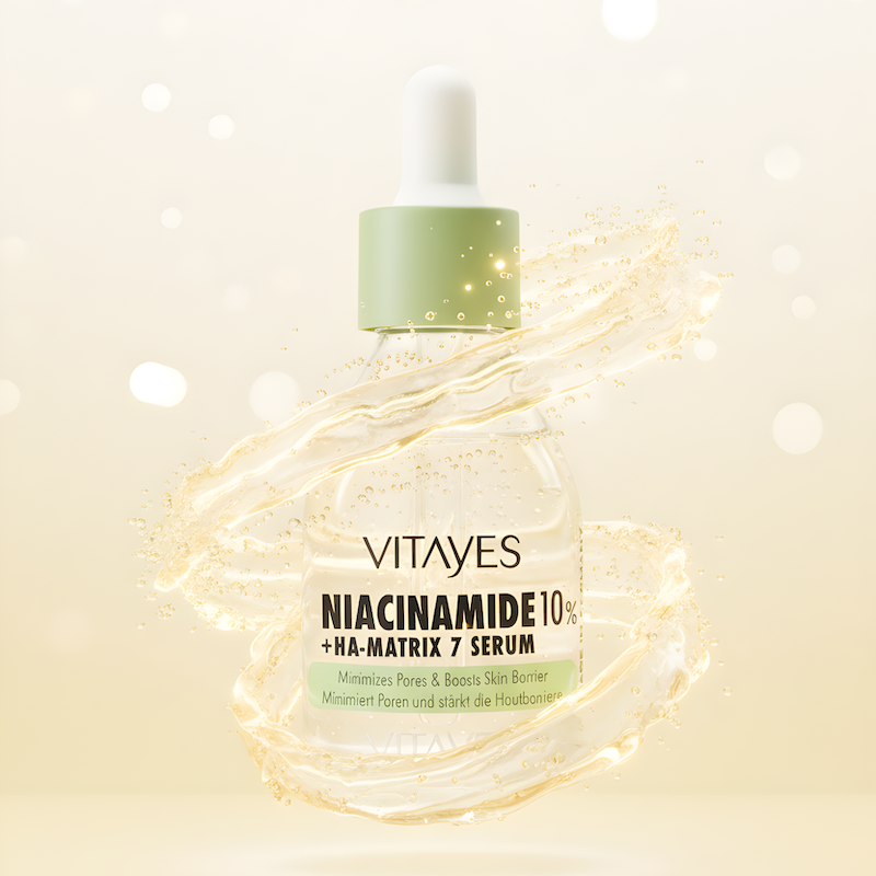 Niacinamide 10% + Hyaluronsäure Serum. Porenverfeinerung, Hautflecken-Reduktion & Feuchtigkeit 30 ml