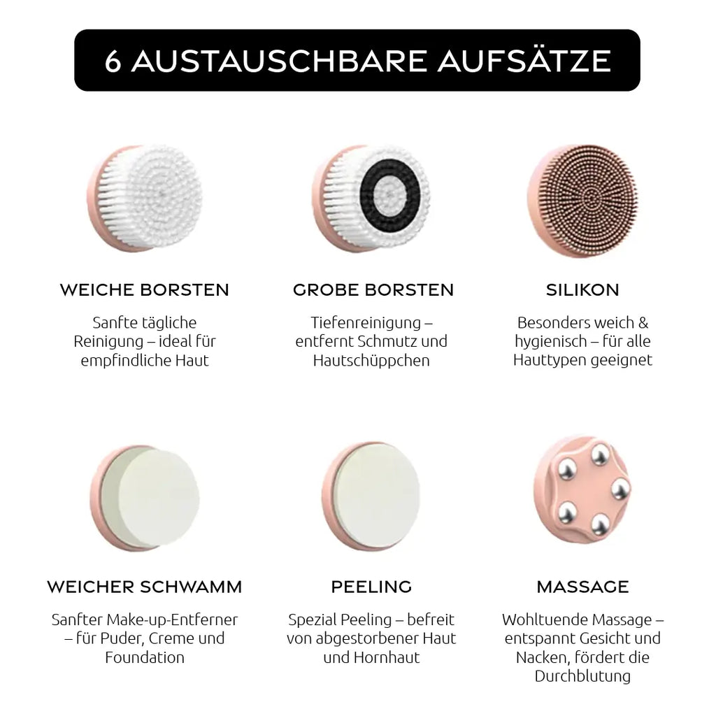 PURENIN Gesichtsbürste - 6in1 Set
