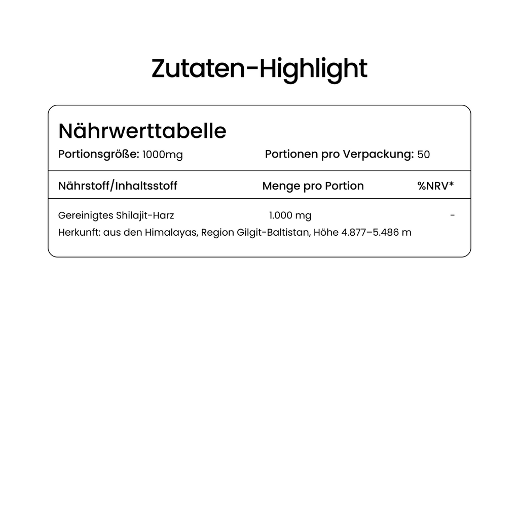 Himalayan Shilajit Paste – 1000 mg Gereinigtes Shilajit Harz